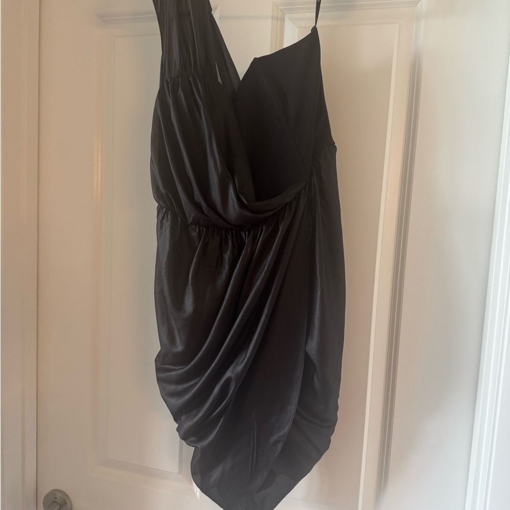 Elegant Black Draped Dress